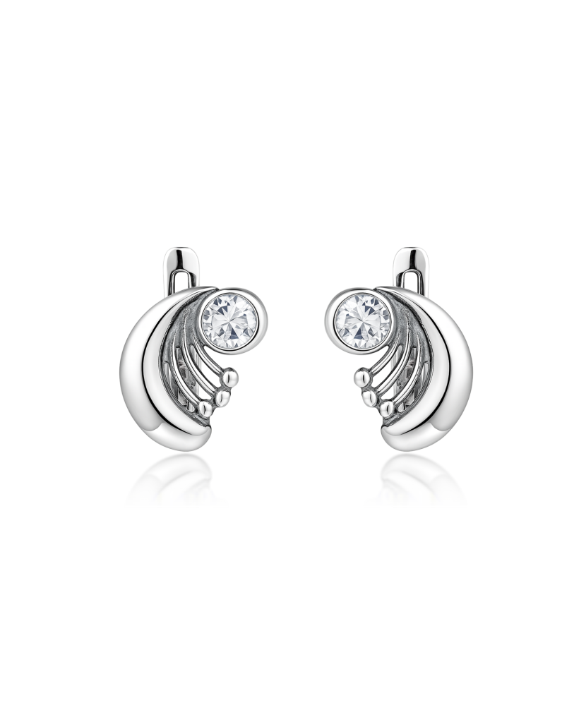 Hõbekõrvarõngad tsirkoonidega