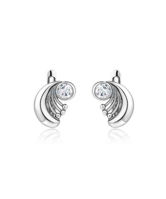 Hõbekõrvarõngad tsirkoonidega