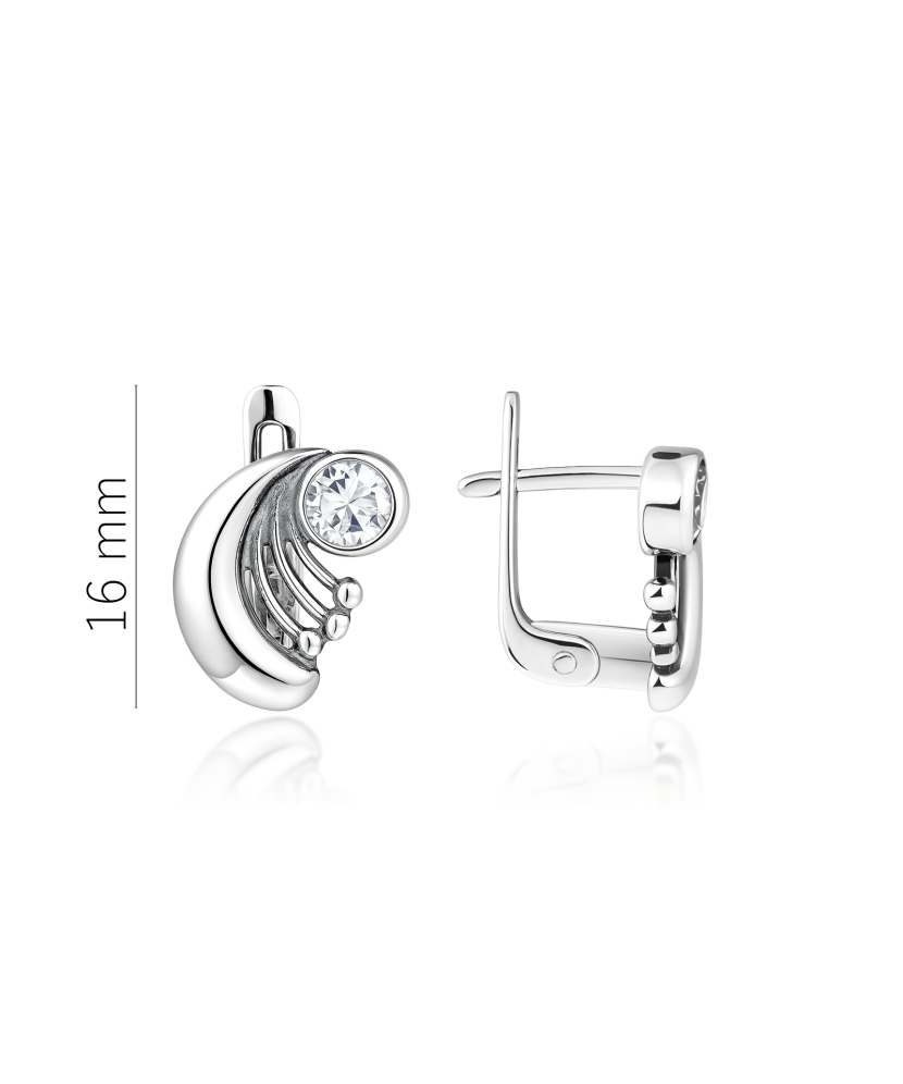 Серьги из серебра с цирконами