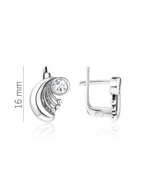 Hõbekõrvarõngad tsirkoonidega