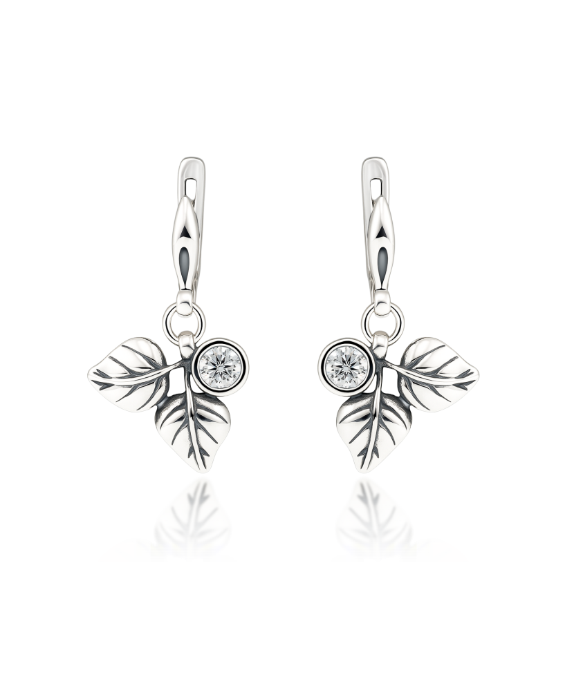 Серьги из серебра с цирконами