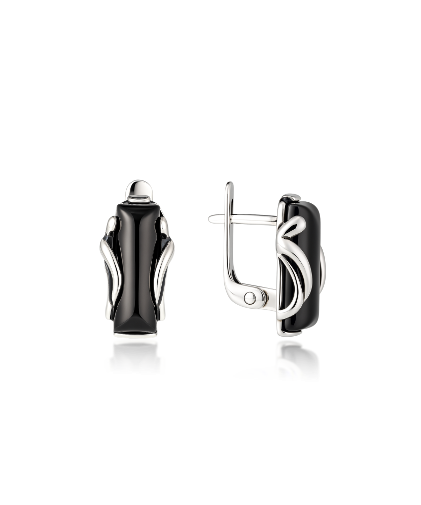 Hõbekõrvarõngad oonüksiga