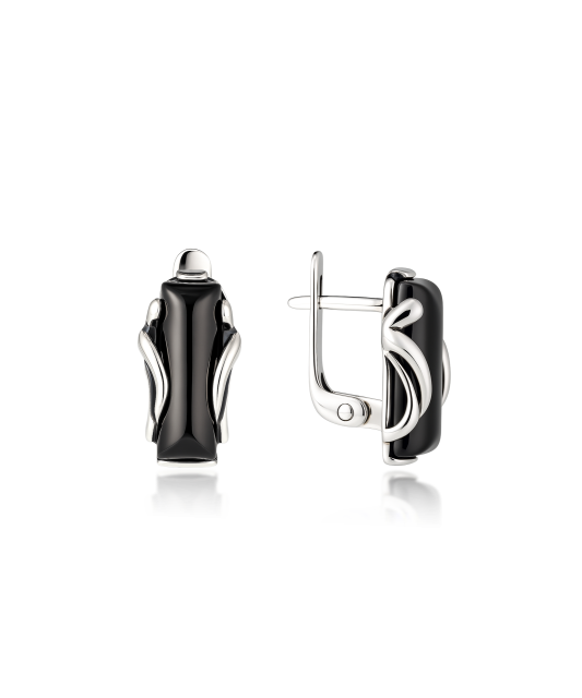 Hõbekõrvarõngad oonüksiga