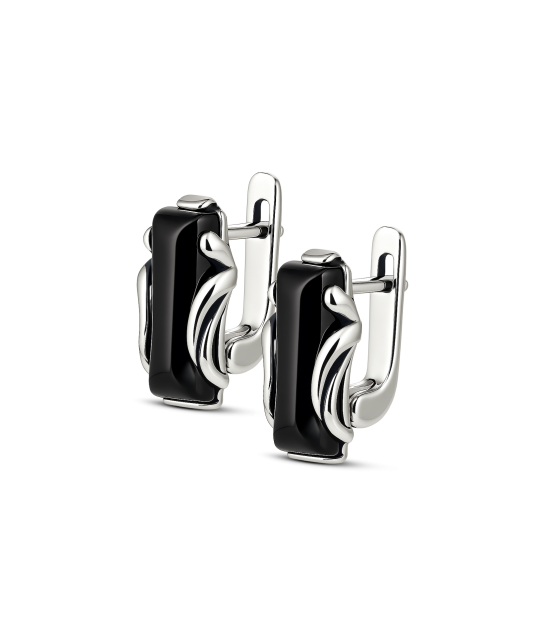 Hõbekõrvarõngad oonüksiga