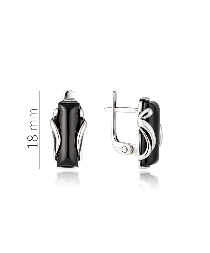 Hõbekõrvarõngad oonüksiga