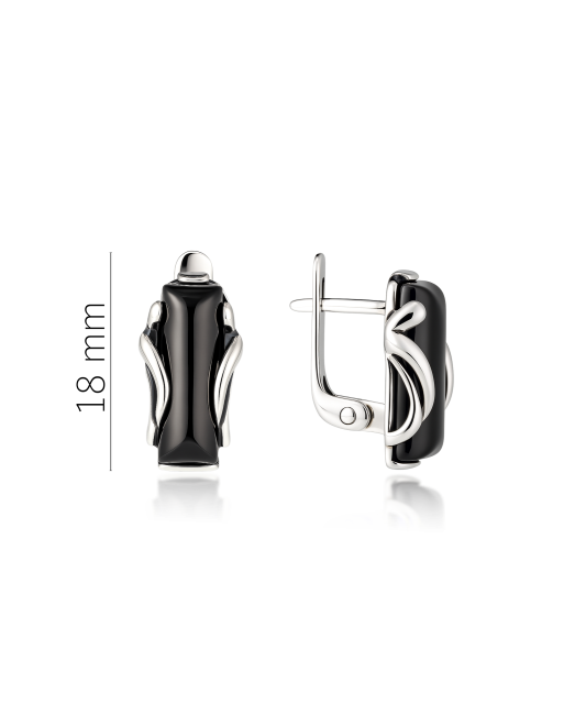 Hõbekõrvarõngad oonüksiga