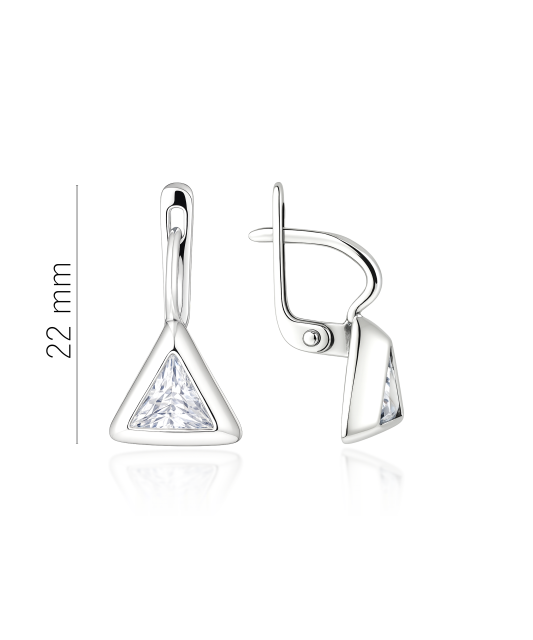 Hõbekõrvarõngad tsirkoonidega