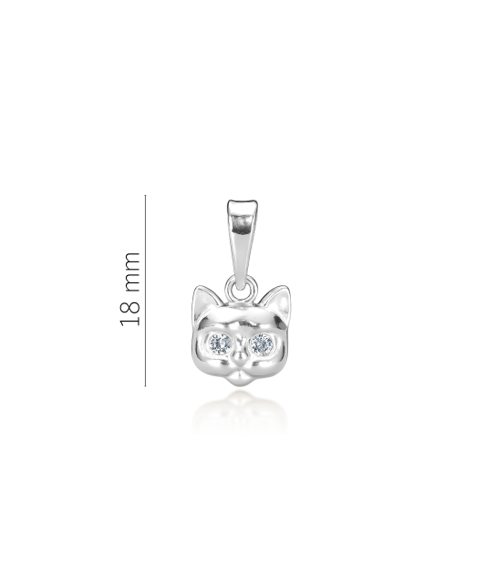 Hõberipats tsirkoonidega "Kass"