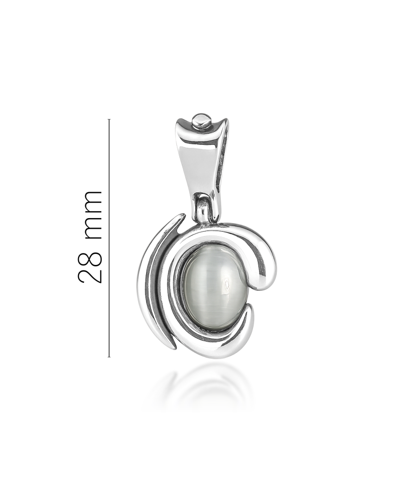 Hõberipats kassisilma kiviga