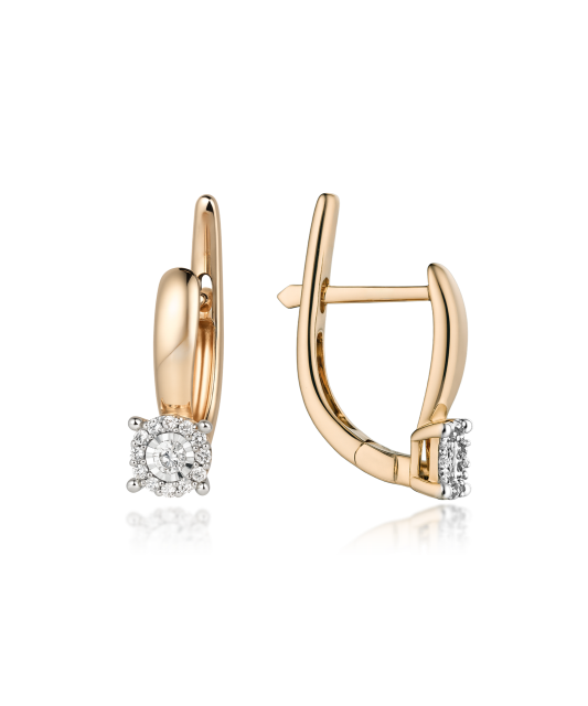 Kuldkõrvarõngad teemanditega