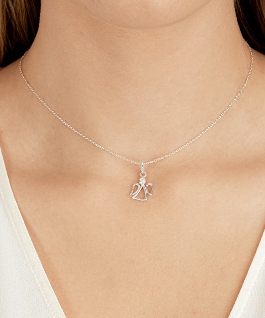 Hõberipats tsirkooniga "ingel"