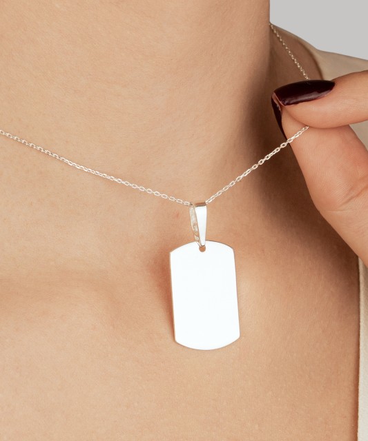 Подвеска из серебра "Пластина"