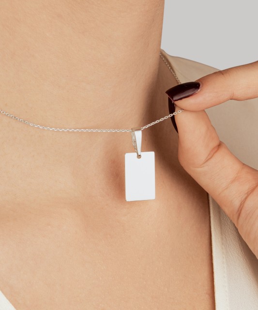 Подвеска из серебра "Пластина"