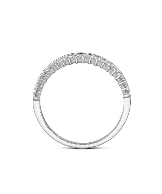 Valgest kullast sõrmus tsirkoonidega