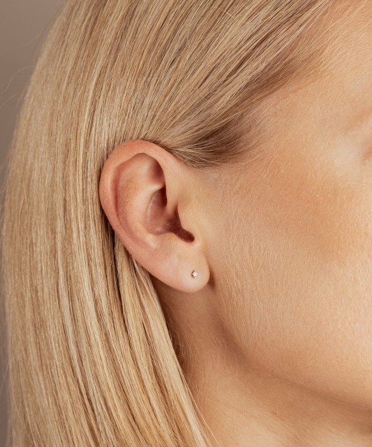 Kuldist kõrvarõngad 0,06 ct teemanditega