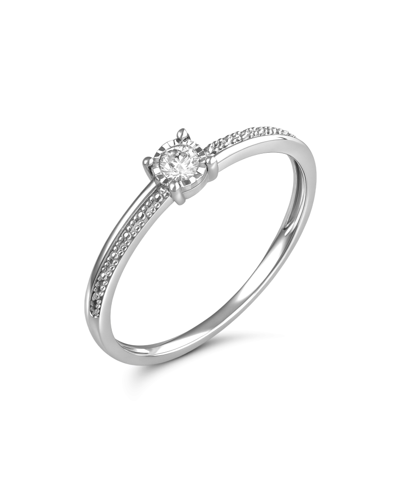 Valgest kullast sõrmus briljantidega