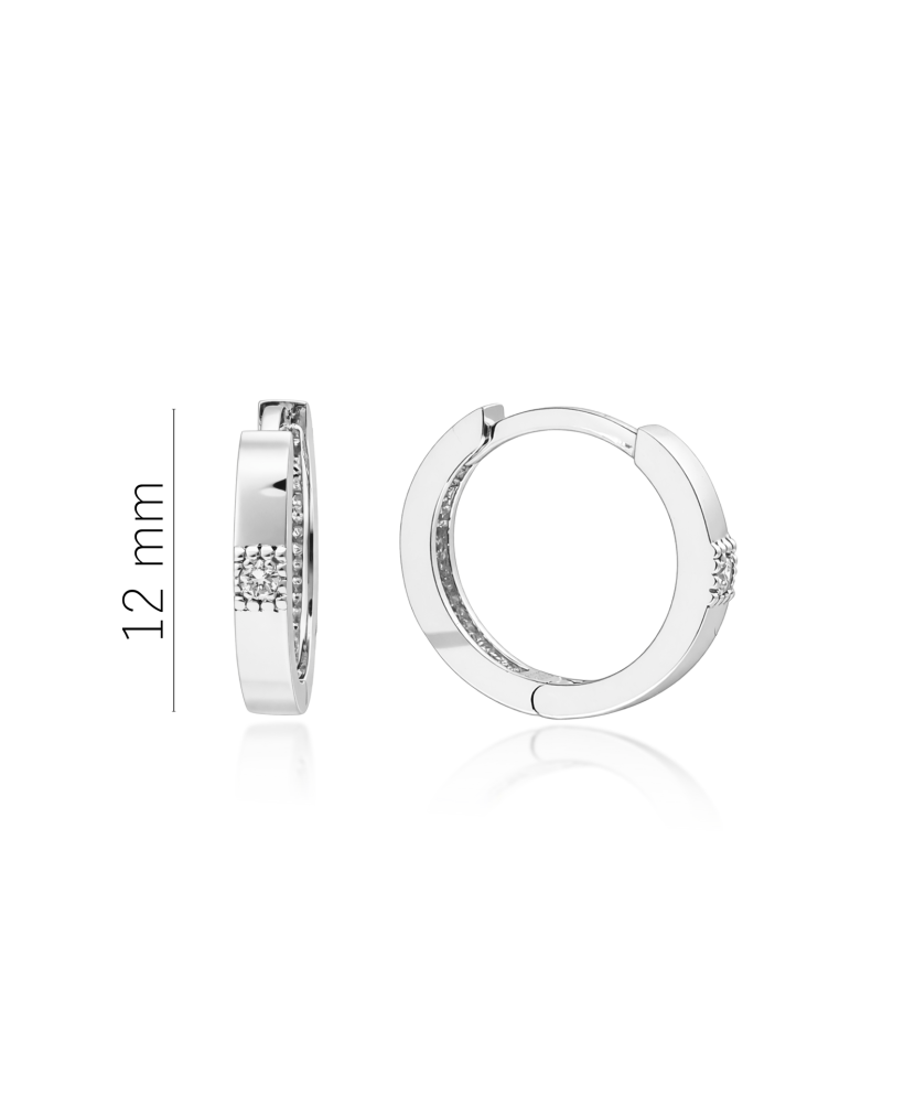 Серьги из белого золота с бриллиантами