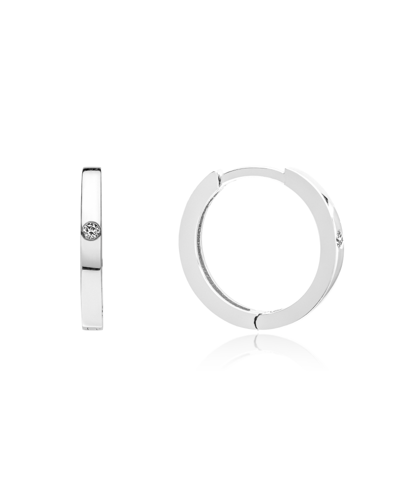 Серьги из белого золота с бриллиантами