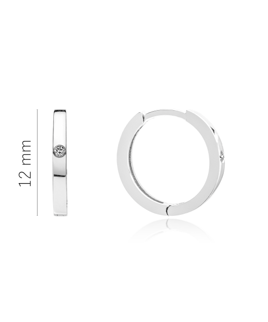 Серьги из белого золота с бриллиантами