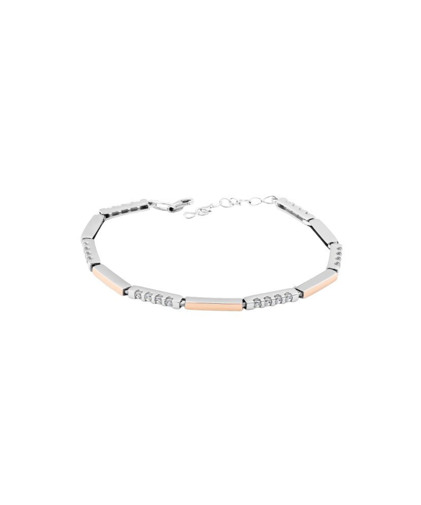 Hõbekäevõru tsirkoonidega kullatud