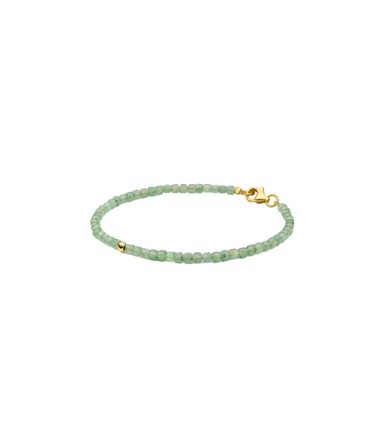 Браслет с агатом и позолоченным серебром