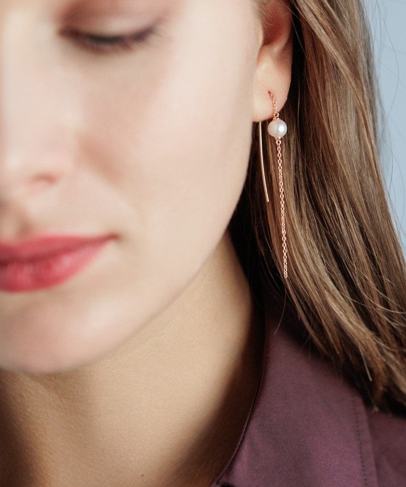 Kullatud hõbekõrvarõngad pärlitega