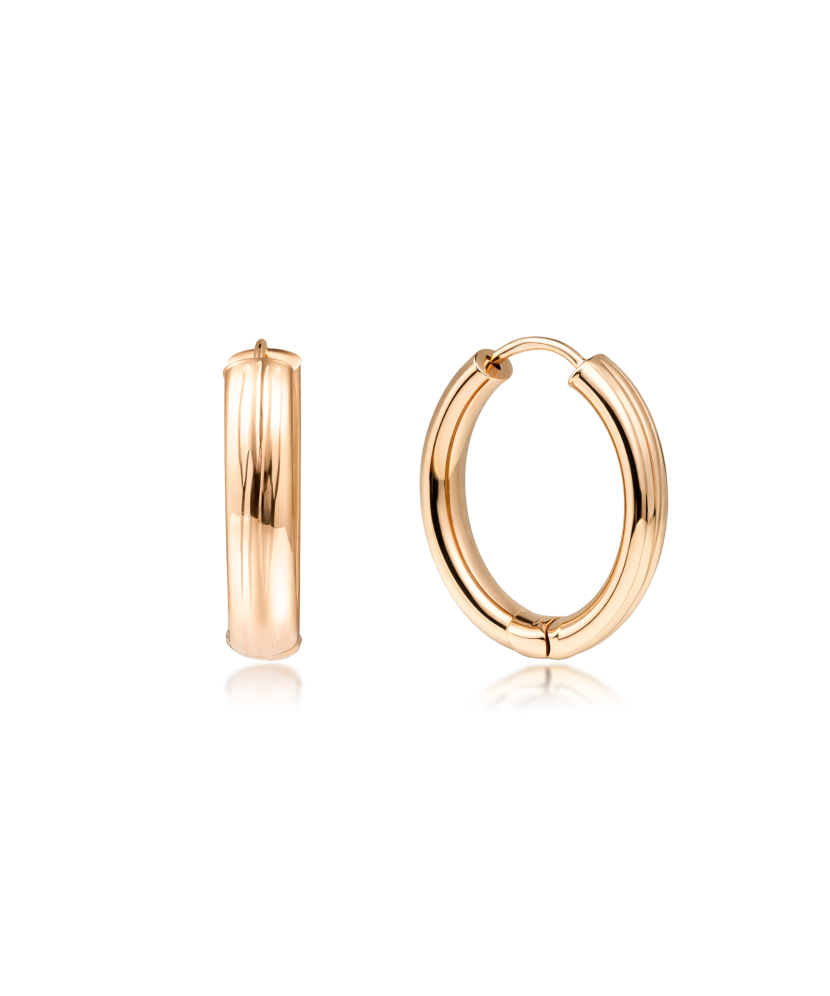 Золотые серьги с гравировкой