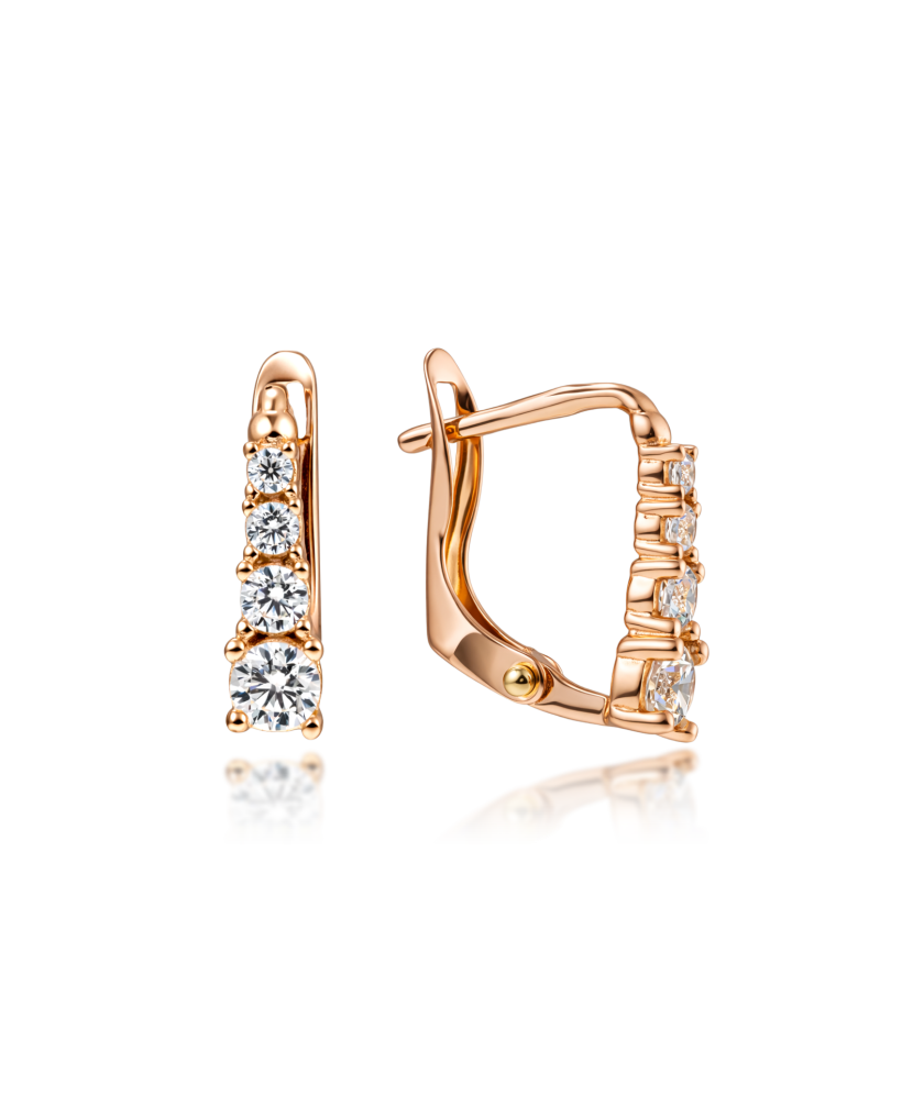 Kuldkõrvarõngad tsirkoonidega