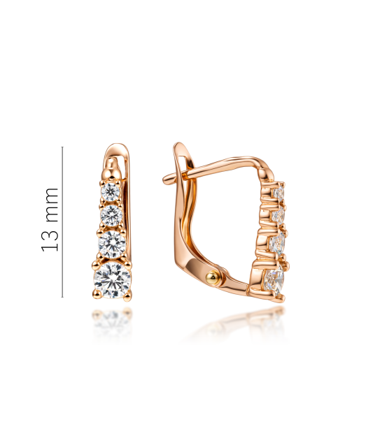 Kuldkõrvarõngad tsirkoonidega