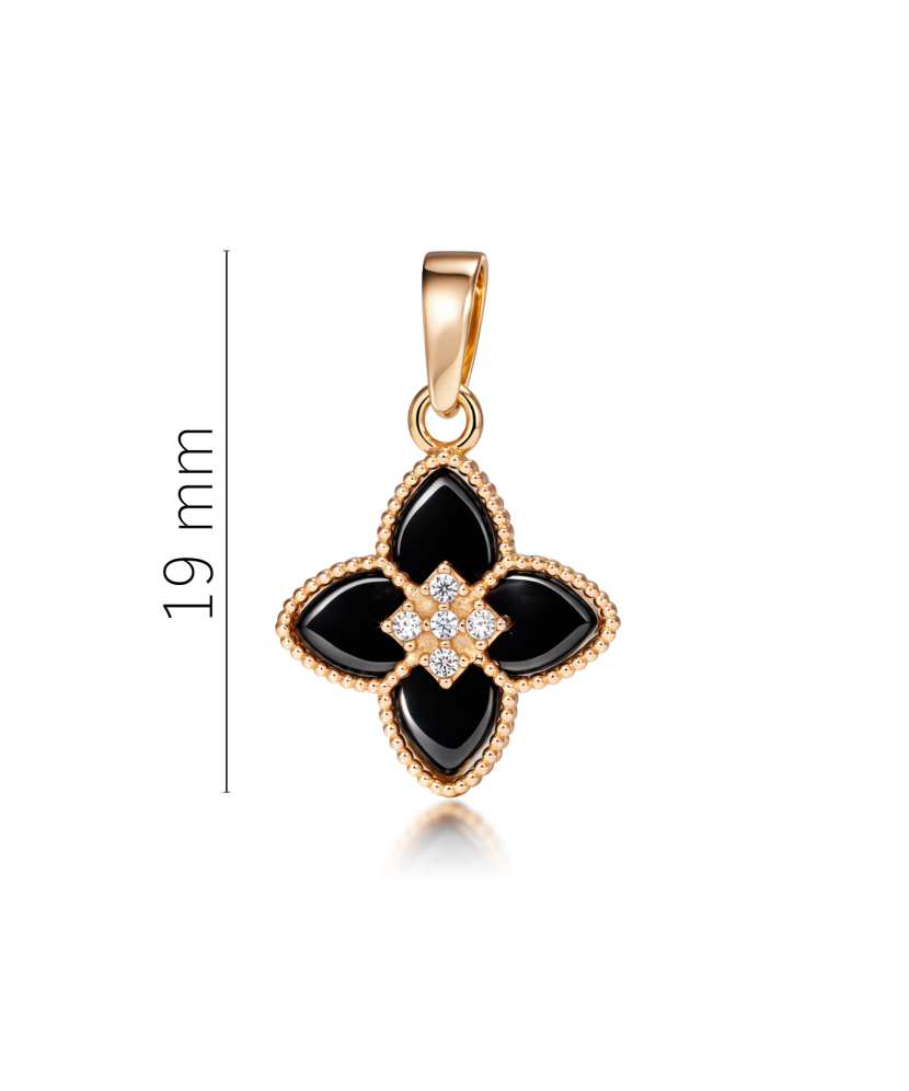 Kuldne ripats oonüksi ja tsirkoonidega