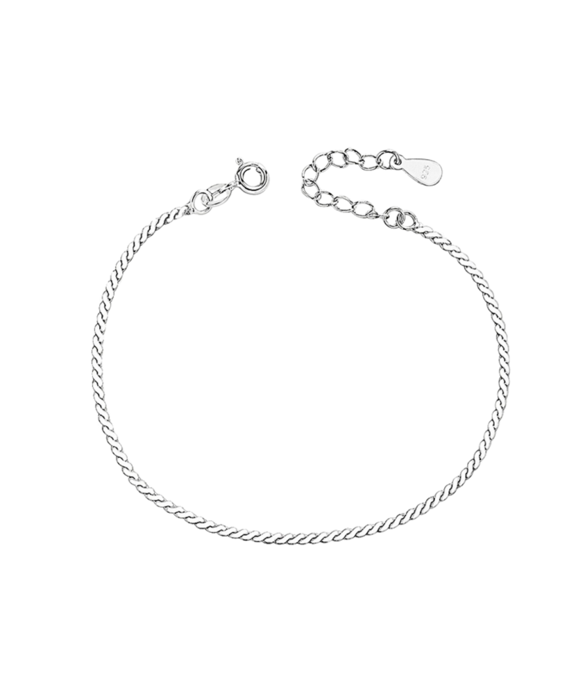 Hõbekäevõru pärlitega 1.6mm