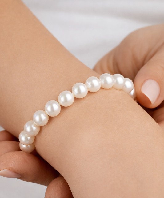 Pärlikäevõru ülekullatud hõbedaga