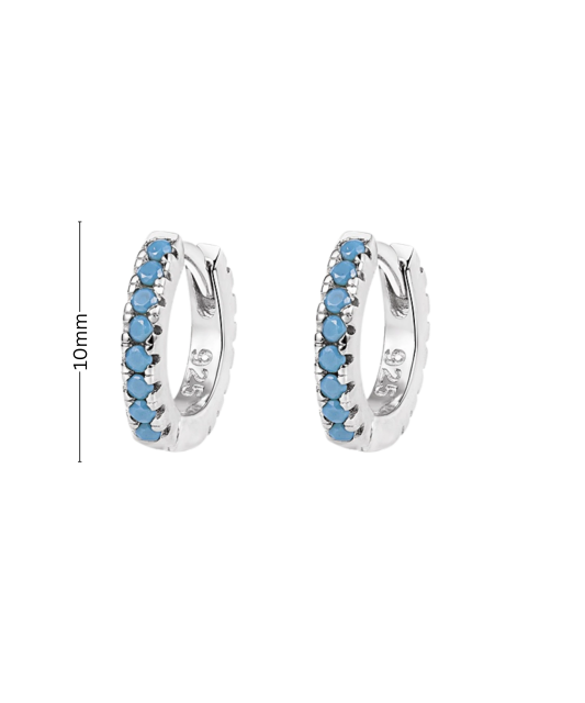 Laste hõbedast kõrvarõngad tsirkooniaga