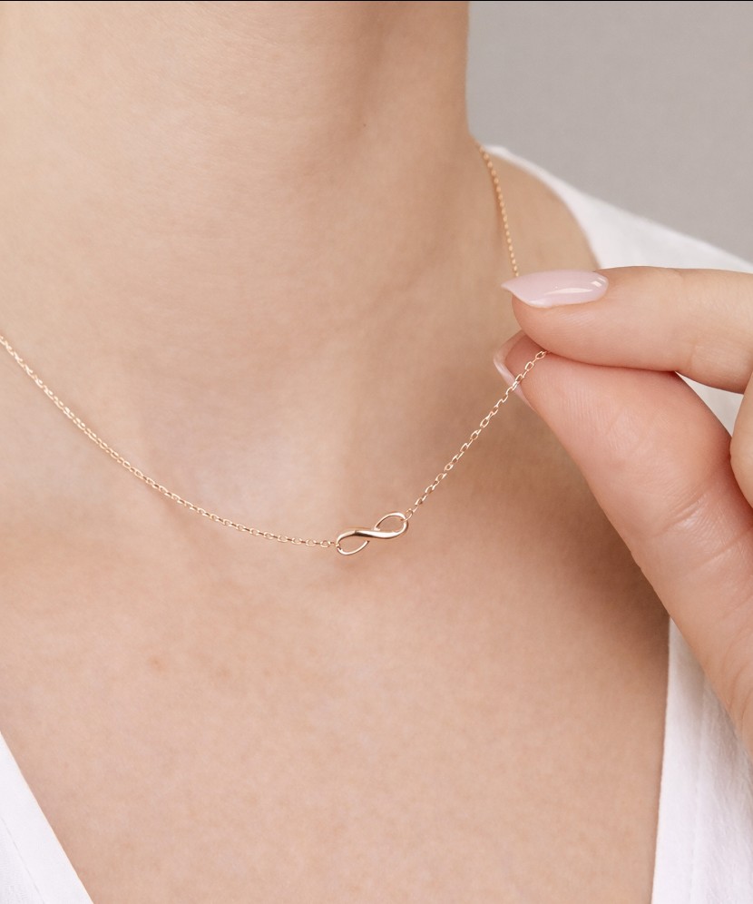 Золотая цепочка с подвеской "Бесконечность"