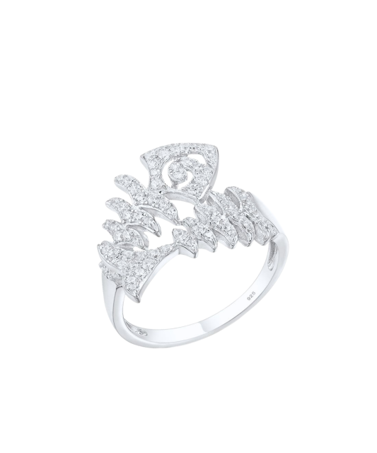 Hõbesõrmus tsirkoonidega