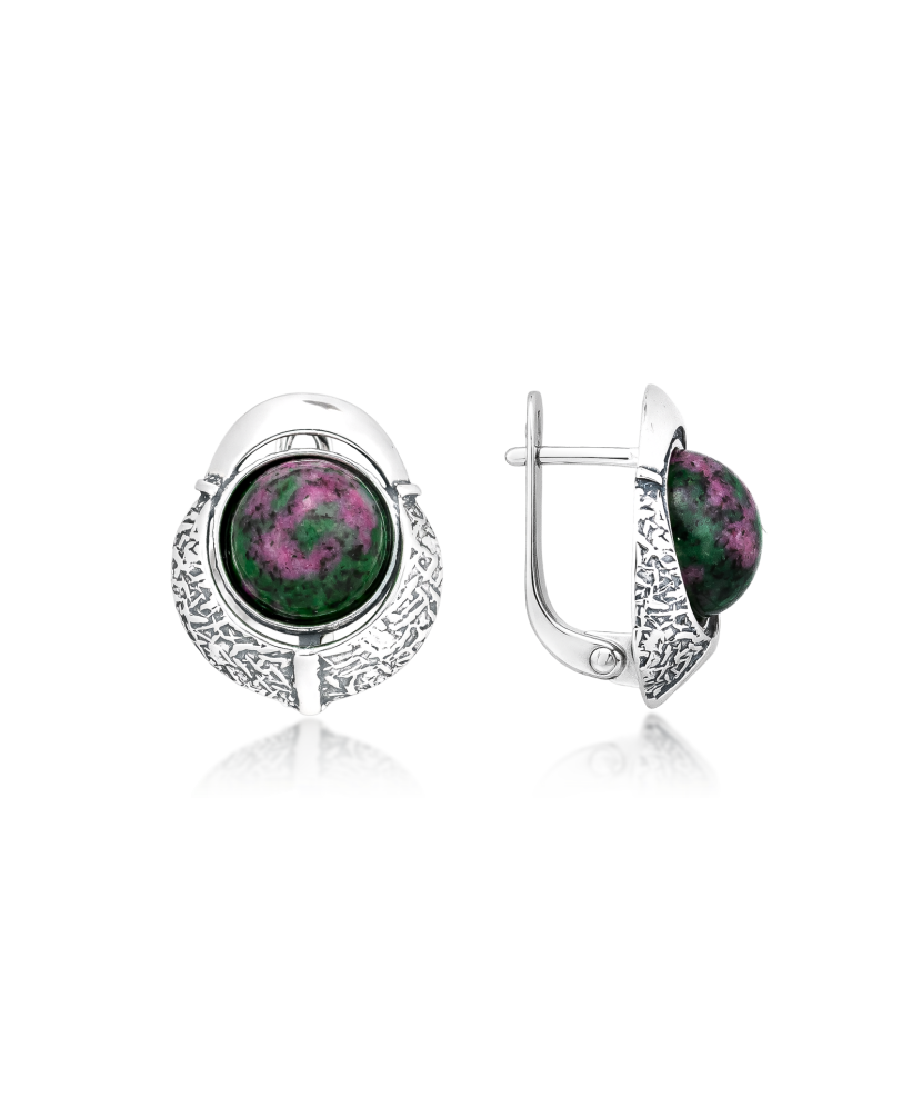 Hõbekõrvarõngad  Jaspisega