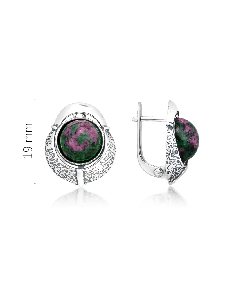 Hõbekõrvarõngad  Jaspisega