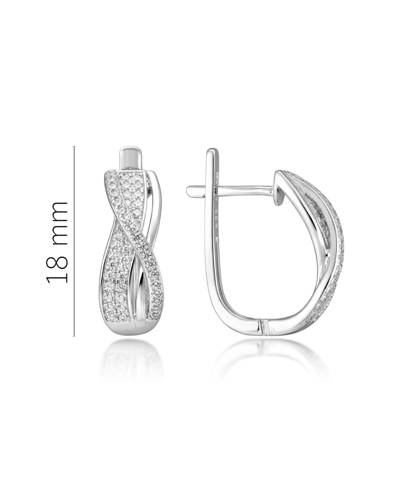 Hõbekõrvarõngad tsirkoonidega