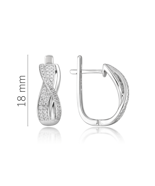 Hõbekõrvarõngad tsirkoonidega