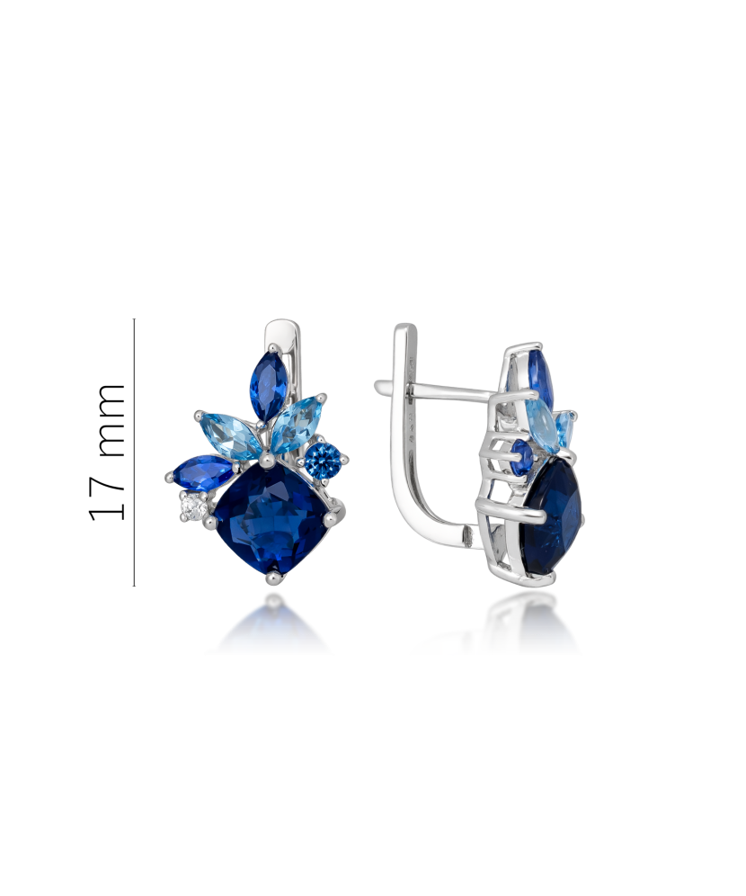 Серьги из серебра с цирконами