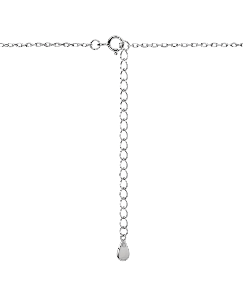 Серебряная цепочка с подвеской из циркона "Сердечко"