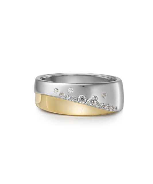 Kullatud Hõbesõrmus tsirkoonidega