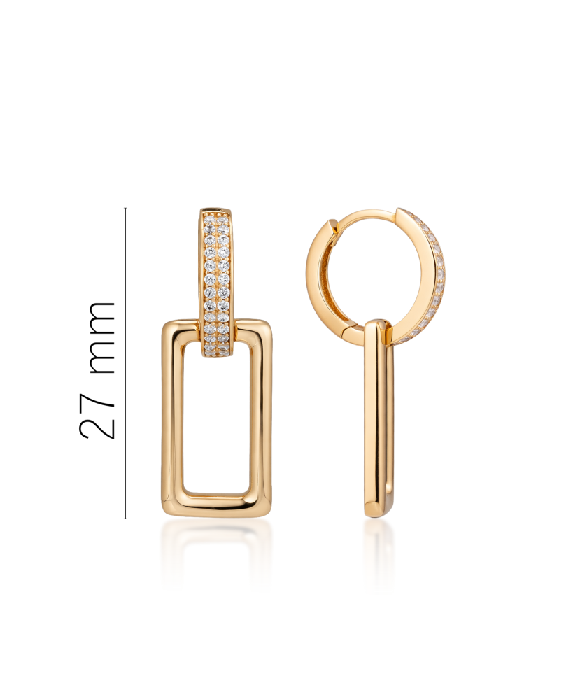 Kuldkõrvarõngad tsirkoonidega