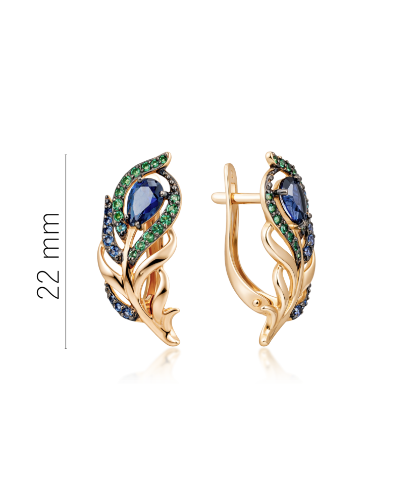 Kuldkõrvarõngad tsirkoonidega