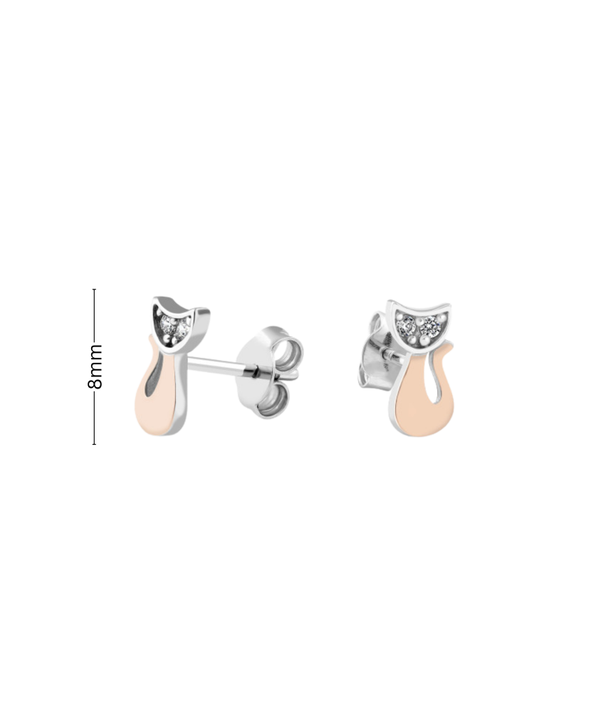 Hõbekõrvarõngad kullatud tsirkoonidega