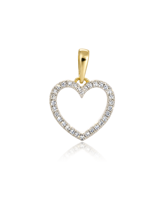 Yellow Gold pendant with diamonds