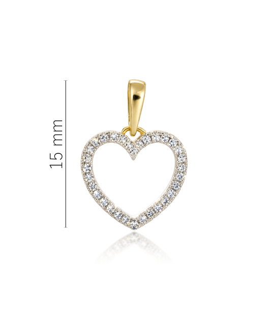 Yellow Gold pendant with diamonds