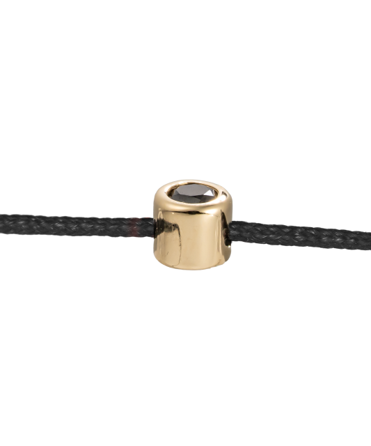 Musta niidiga käevõru musta teemandi ja kollase kullaga