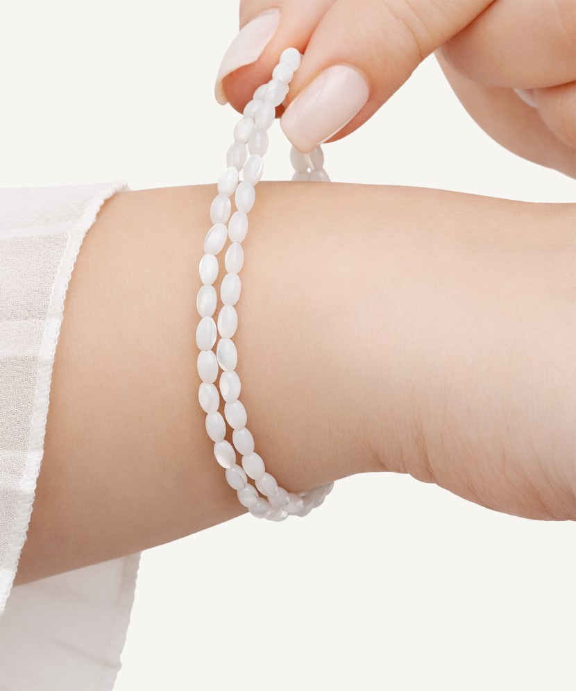 Hõbedane Pärliga käevõru