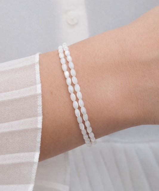 Hõbedane Pärliga käevõru